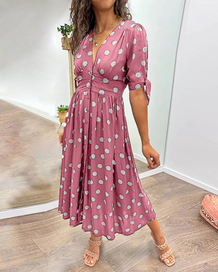 MONIQUE | Elegant Polka Dot Dress