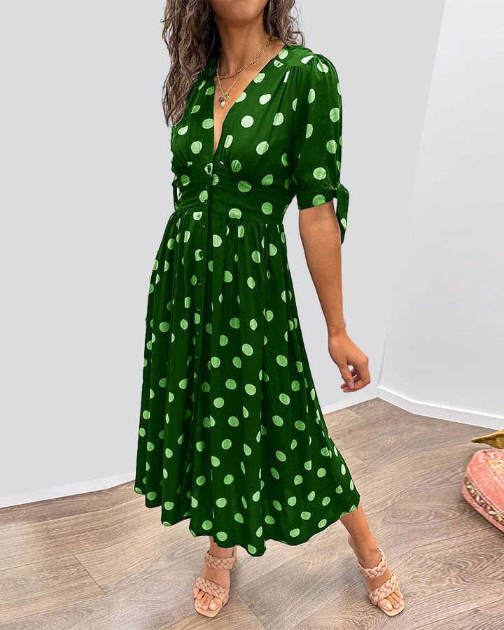 MONIQUE | Elegant Polka Dot Dress
