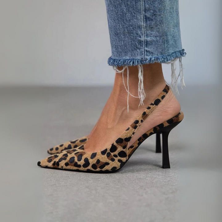 Monique | Leopard Print Pointed-Toe Heels