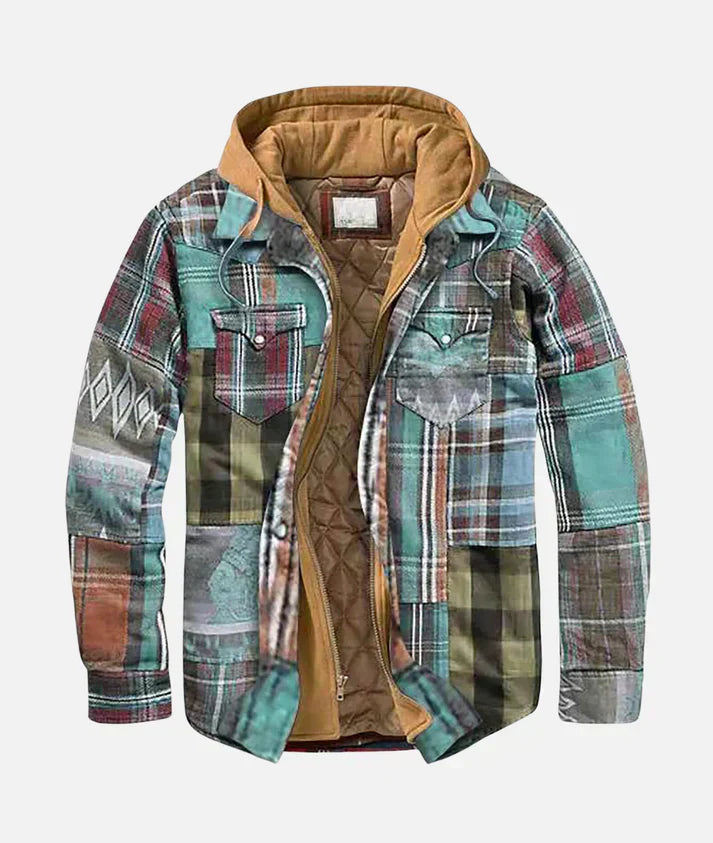 ALAIN | Patchwork Checked Jacket