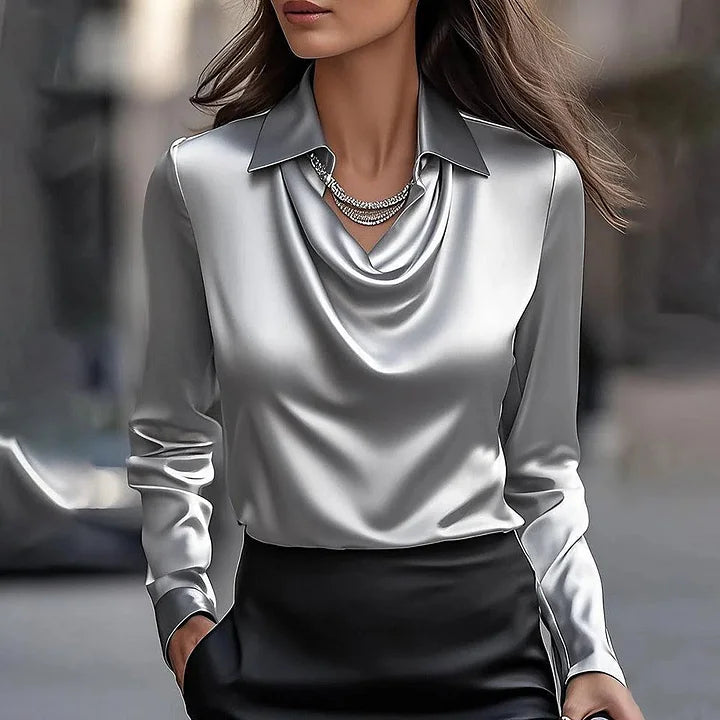 CARMINA | Elegant Draped Shirt