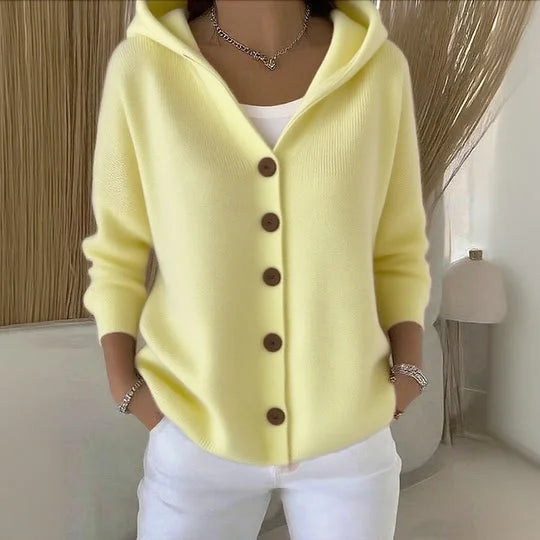 Cléandre | Hooded Cardigan with Buttons