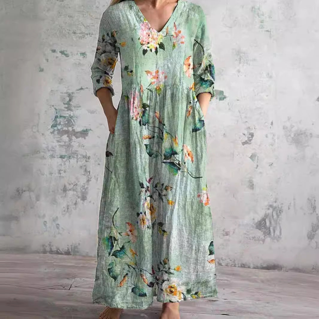 Dearyn | Summer Dress with V-Neck
