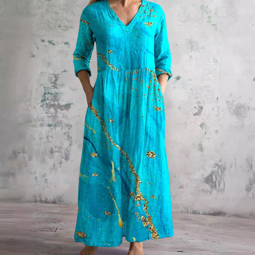 Dearyn | Summer Dress with V-Neck